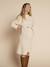Robe de grossesse en tricot beige+gris perle - vertbaudet enfant 