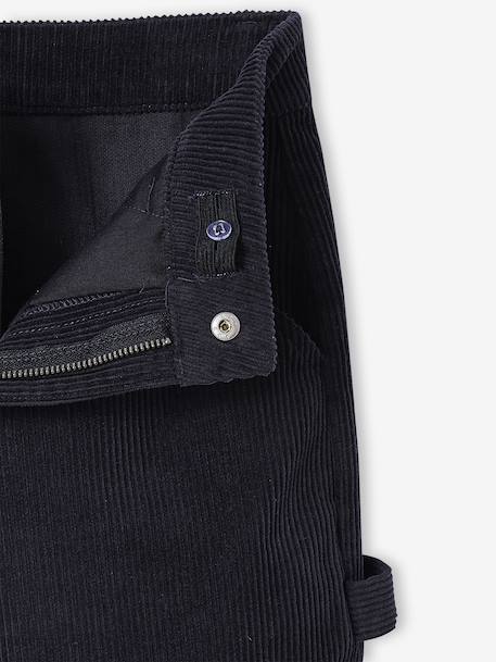 Pantalon battle garçon en velours anthracite+noisette - vertbaudet enfant 