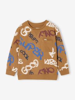 Jongens-T-shirt, poloshirt, souspull-T-shirt-Jongensshirt in sweaterlook met print