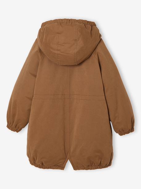 Parka fille à capuche doublée imitation fourrure bois de rose+camel+marine+noir - vertbaudet enfant 