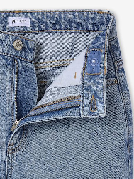 Jean loose fille bleu moyen+denim gris - vertbaudet enfant 