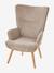 Fauteuil d'allaitement fixe en velours côtelé moka - vertbaudet enfant 