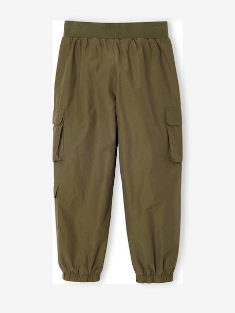 Pantalon utilitaire déperlant garçon kaki - vertbaudet enfant 