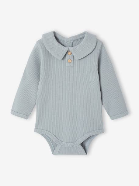Set van 2 body's voor pasgeborenen met overhemdkraag en tuniekkraag gemêleerd beige - vertbaudet enfant 
