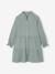 Robe fille en gaze de coton imprimée pois irisés prune+vert sapin+vert sauge - vertbaudet enfant 