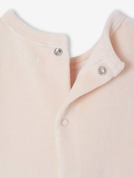 Lot de 2 pyjamas bébé fille en velours rose pâle - vertbaudet enfant 