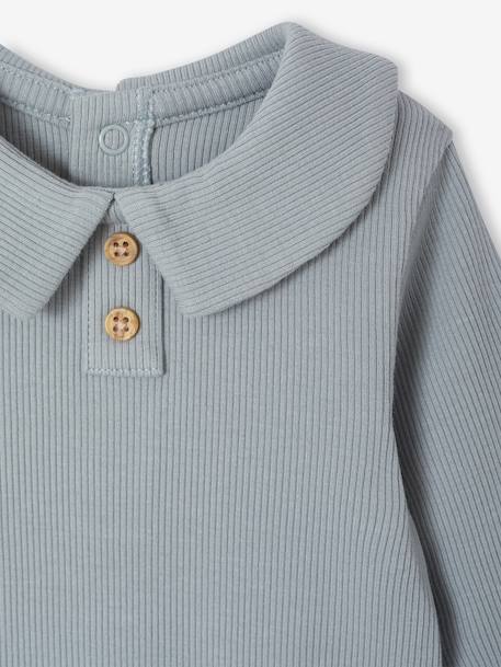 Set van 2 body's voor pasgeborenen met overhemdkraag en tuniekkraag gemêleerd beige - vertbaudet enfant 