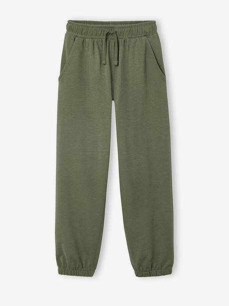 Pantalon garçon oversize en molleton kaki - vertbaudet enfant 
