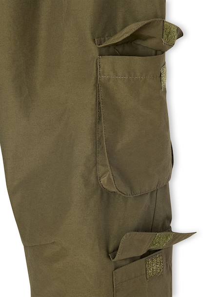 Pantalon utilitaire déperlant garçon kaki - vertbaudet enfant 