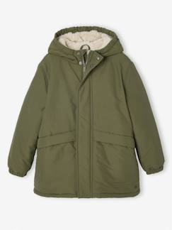 Garçon-Manteau, veste-Parka garçon à capuche doublure sherpa 