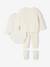 Babypakje 4-delige set in effen tricot vestje + broek + sloffen + body ecru - vertbaudet enfant 