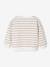 Sweater geboorte in gestreepte fleece met opening bij de schouders ecru - vertbaudet enfant 