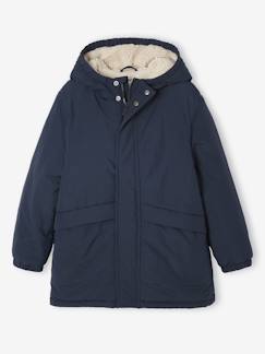 Garçon-Manteau, veste-Parka garçon à capuche doublure sherpa 