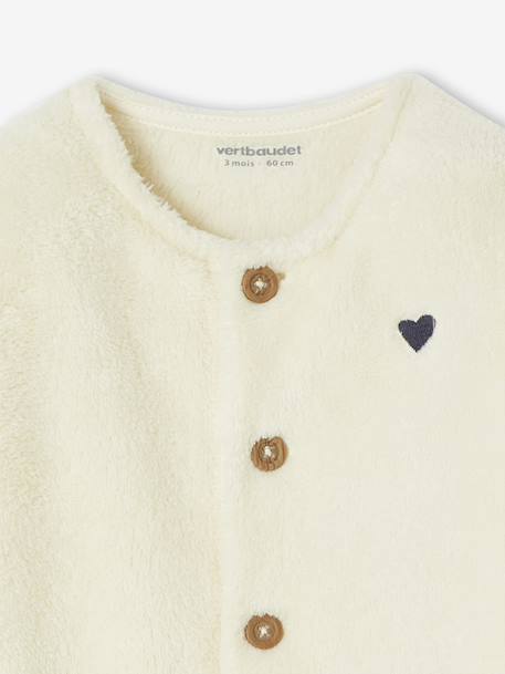 Surpyjama naissance animal ou coeur chocolat+écru - vertbaudet enfant 