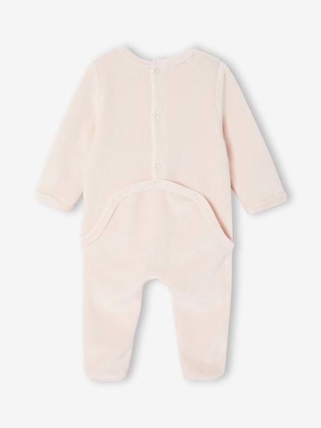 Set van 2 babyslaappakjes in fluweel / velours lichtroze - vertbaudet enfant 