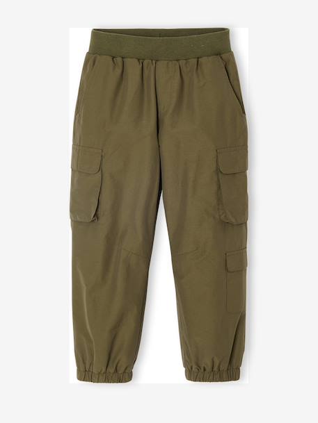 Waterafstotende utilitaire broek voor jongens kaki - vertbaudet enfant 