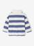 T-shirt polo bébé rayé manches longues bleu grisé - vertbaudet enfant 