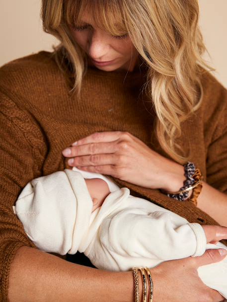 Pull fantaisie grossesse et allaitement olive - vertbaudet enfant 