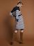 Gestreepte jurk in zwangerschaps sweater ENVIE DE FRAISE marineblauw - vertbaudet enfant 