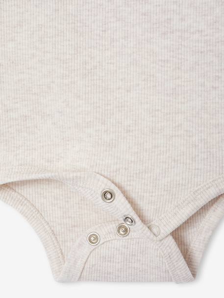 Set van 2 body's voor pasgeborenen met overhemdkraag en tuniekkraag gemêleerd beige - vertbaudet enfant 