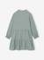 Robe fille en gaze de coton imprimée pois irisés prune+vert sapin+vert sauge - vertbaudet enfant 