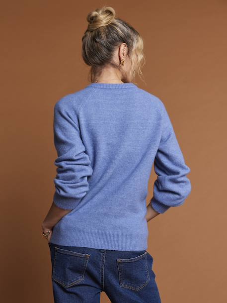 Fantasie trui voor zwangerschap en borstvoeding ENVIE DE FRAISE chambrayblauw - vertbaudet enfant 