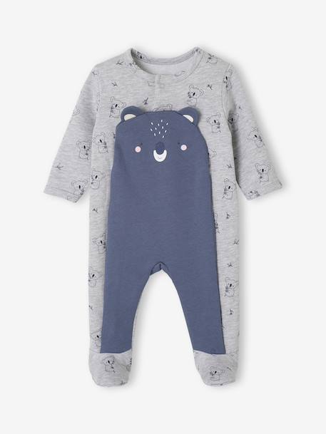 Babyslaappakje voor pasgeborenen van sweatstof koala gemêleerd grijs - vertbaudet enfant 