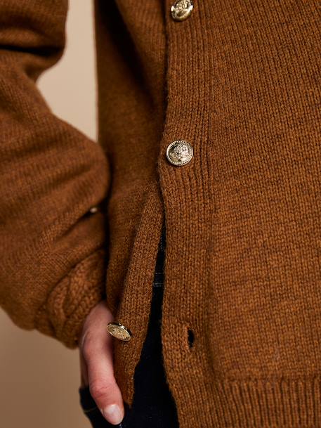 Pull fantaisie grossesse et allaitement olive - vertbaudet enfant 