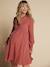 Robe de grossesse et allaitement en gaze de coton terracotta - vertbaudet enfant 