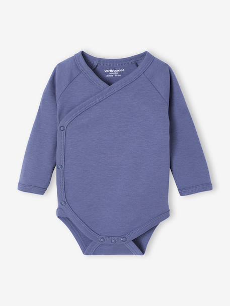 Lot de 5 bodies ouverture naissance bleu - vertbaudet enfant 