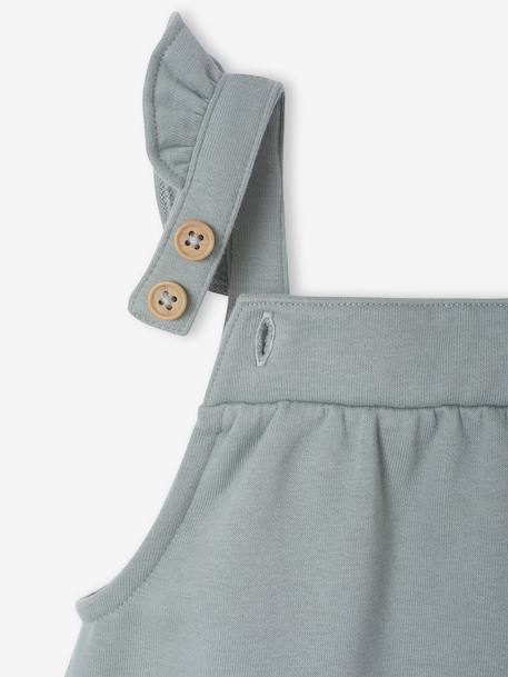 Salopette en molleton bébé vert sauge - vertbaudet enfant 