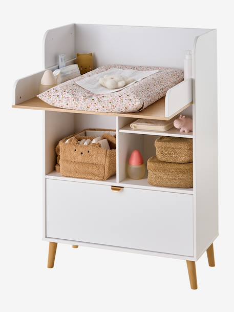 Luiertafel die kan worden omgevormd tot een bibliotheek MERVEILLE wit - vertbaudet enfant 