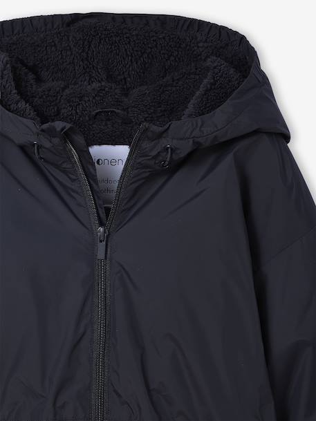 Coupe-vent garçon doublé sherpa anthracite - vertbaudet enfant 