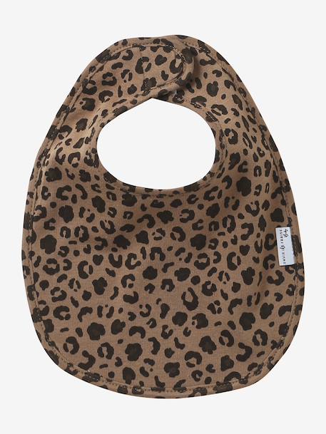 Semainier de bavoirs Léopard personnalisable beige - vertbaudet enfant 