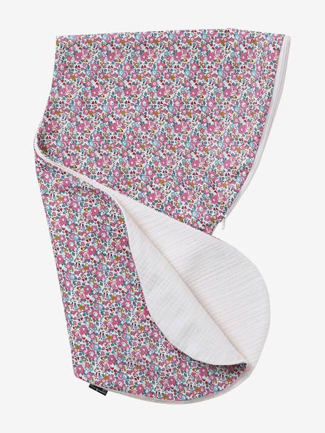 Coussin et housse d'allaitement gaze coton et Liberty rose pâle - vertbaudet enfant 