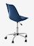 Kinderbureaustoel op wieltjes Blauw+marineblauw+rozen - vertbaudet enfant 
