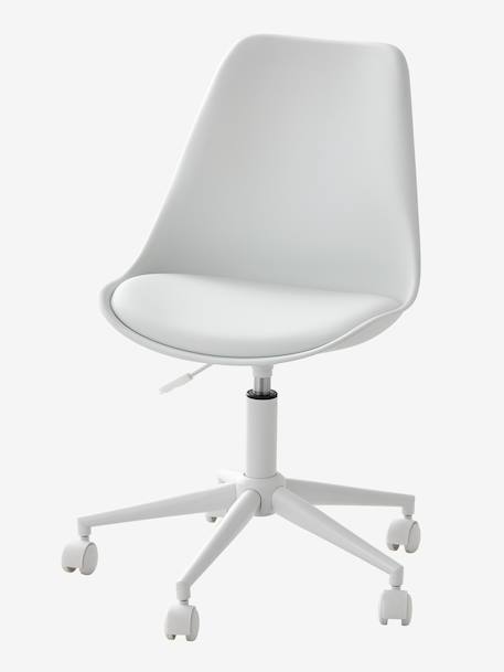 Kinderbureaustoel met wieltjes blauw+groen+rozen+wit - vertbaudet enfant 