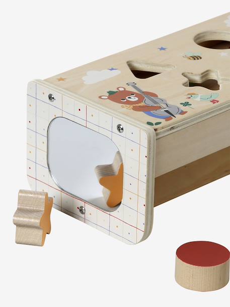 Vormensorteerder 2 in 1 DE VROLIJKE DIEREN van FSC®-hout geel - vertbaudet enfant 