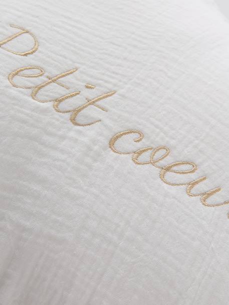 Coussin nuage en gaze de coton personnalisable bleu grisé+cannelle+écru+vert sauge - vertbaudet enfant 