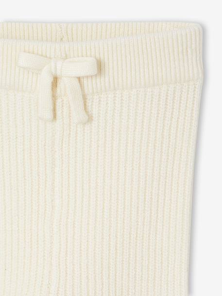 Babypakje 4-delige set in effen tricot vestje + broek + sloffen + body ecru - vertbaudet enfant 