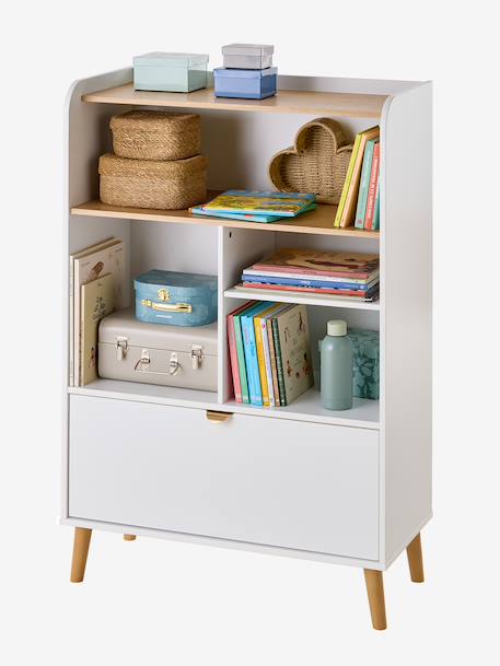 Luiertafel die kan worden omgevormd tot een bibliotheek MERVEILLE wit - vertbaudet enfant 