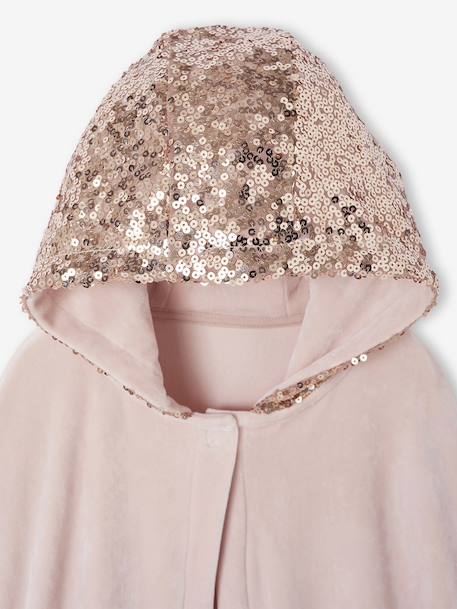 Ensemble Pyjama Fille Cape Sequins rose poudré - vertbaudet enfant 