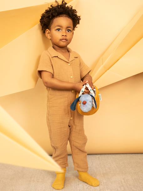 Peluche animal et son panier S bleu+rose - vertbaudet enfant 