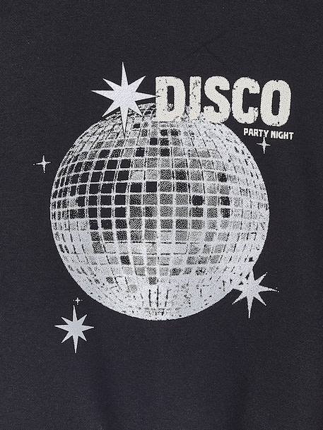 Sweat fille motif DISCO anthracite - vertbaudet enfant 