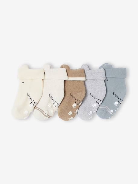 Lot 5 Bottoms naissance en bouclette beige - vertbaudet enfant 
