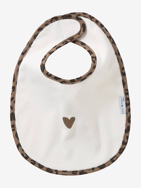 Semainier de bavoirs Léopard personnalisable beige - vertbaudet enfant 