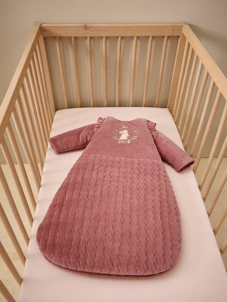 Trappelzak met lange, afneembare mouwen LAPIN ENCHANTÉ oudroze - vertbaudet enfant 