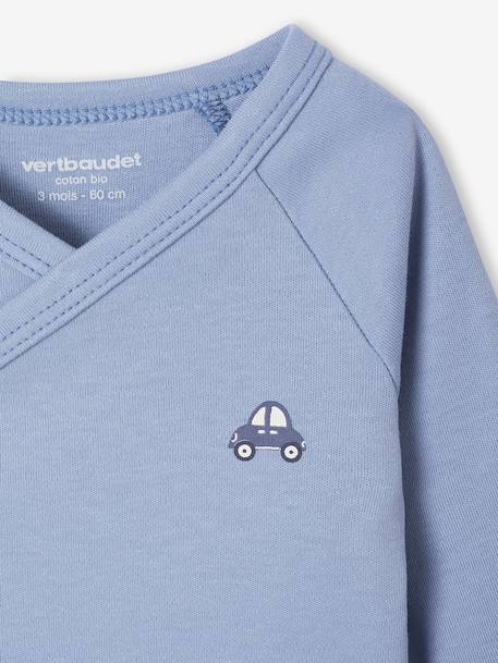 Lot de 5 bodies ouverture naissance bleu - vertbaudet enfant 