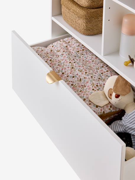 Luiertafel die kan worden omgevormd tot een bibliotheek MERVEILLE wit - vertbaudet enfant 