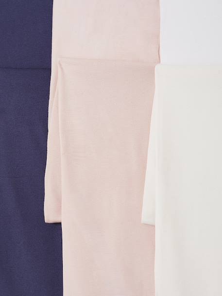 Set van 3 paar panty's polyamide voor meisjes roze (poederkleur) - vertbaudet enfant 